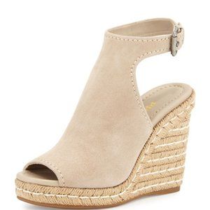 Prada Open-Toe Suede Espadrille Sandal